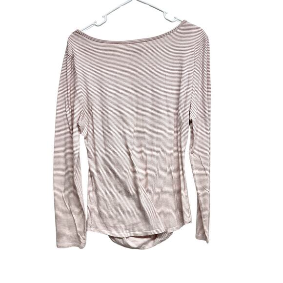 Sundance Women's Catalog Princess Ruched Striped Long Sleeve Top Size Large - Picture 3 of 3